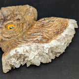 Bird Carving Quartz on Matrix~CRQBRD03