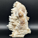 White Aragonite on Matrix Bird Carving~CRQMBRD4