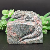 Unakite Lizard Carving~ CRULCAR2