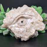 White Aragonite Eye Carving~CRWAEYEC