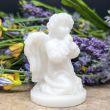 White Jade Cherub Carving~CRWJCHB2