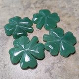Green Aventurine Four Leaf Clover Carving~CRGRAFLC