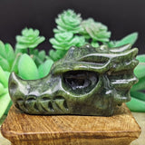 Jade Dragon Skull Carving~CRJADEDS