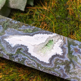 Moss Agate Druzy Wand~CRMADW03