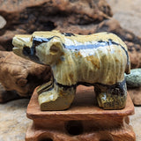 Dendritic Jasper Bear Carving~CRDJBC01