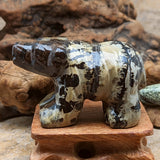 Dendritic Jasper Bear Carving~CRDJBC02