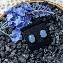 Blue Chalcedony Post Earrings~ JSSBCEAR