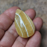 Yellow Calcite Palm Stone~CRYCPS02