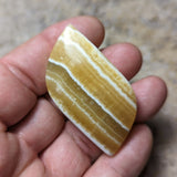 Yellow Calcite Palm Stone~CRYCPS05