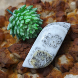 Dendritic Yellow Calcite Palm Stone~CRDYCP04