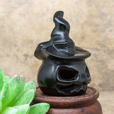 Obsidian Pumpkin in Witches Hat Carving~CROBPWHC
