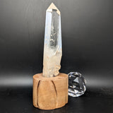 Polished Quartz Crystal in Wood Stand~CRQCWS29