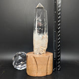 Polished Quartz Crystal in Wood Stand~CRQCWS29