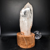 Polished Triplet Quartz Crystal in Wood Stand~CRQCWS32