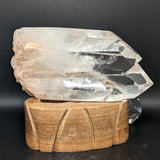 Polished Triplet Quartz Crystal in Wood Stand~CRQCWS32