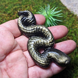 Gold Sheen Obsidian Snake Carving- CRGSOSK2