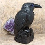 Black Onyx Raven Carving~CRBORAVL