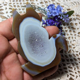 Druzy Agate Cat Carving~CRACAT09