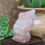 Rose Quartz Gnome Carving~ CRRQGNMC