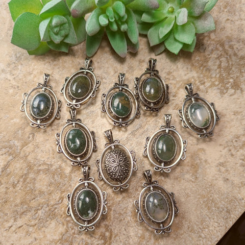 Moss Agate Pendant~JPDSMSSA