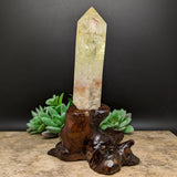 Citrine Tantric Twin Crystal in Wood Branch Stand~CRQCWS15