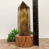 Smoky Citrine Crystal in Wood Stand~CRQCWS19