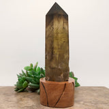 Smoky Citrine Crystal in Wood Stand~CRQCWS19