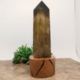 Smoky Citrine Crystal in Wood Stand~CRQCWS19