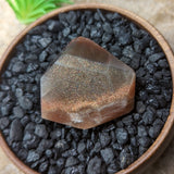 Black Hematitic Sunstone Faceted Gem~CRBHSG07